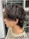 センターパート/波巻き/ハイライト/マッシュパーマ/ウルフ