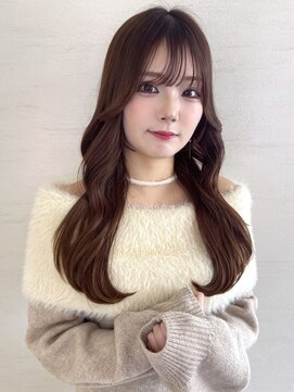 ルイマダーナ 栄店(LOUIMADNA) 顔周りレイヤー 艶感 ベージュカラー くびれヘア 透明感