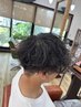 カット＋波巻きパーマ
