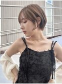 ペールベージュ/セクションカラー/モテ髪カタログ/[上尾/上尾駅]