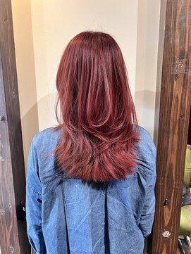 ラスターフレンズ(Luster Friends) チェリーレッド/イメチェン/レイヤーカット/セミロング/ロング