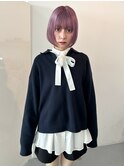 ハイトーンボブ ピンクボブ ペールピンク ピンクラベンダー