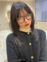 サイン 渋谷(SIGN)&nbsp;韓国ヘアハッシュカットレイヤーカットベージュブリーチ無し