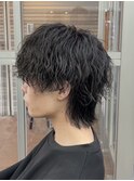 ハイライト/マッシュパーマ/ウルフ/アッシュブラック/渋谷駅