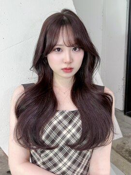 アルバム 新宿(ALBUM SHINJUKU) ロング顔周りレイヤーおくれ毛韓国ヘア_F20882