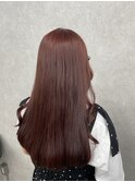 ブリーチなしレッドブラウンカラー♪