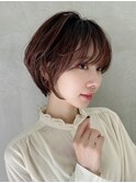 グランマッシュ/細めハイライト/ショート/白髪ぼかし/前髪/大宮