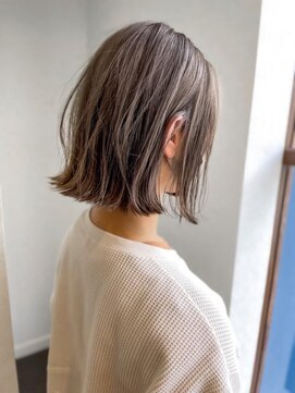 レターバイノベル(letter by novel) 切りっぱなしボブレイヤーボブミルクティーベージュ20代30代