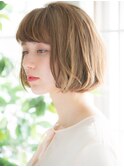 +animo大沢+ワイドバング♪ハイトーンカラー☆小顔ヘイリーボブb