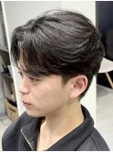 MEN’S HAIR/千葉駅/センターパート/曲がる縮毛矯正/齊藤大樹