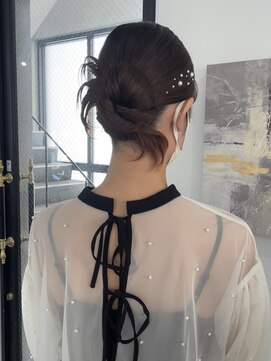 ウル 岡山駅店(ULu.) 結婚式ヘア二次会ヘア編みおろしカチモリシニヨン岡山ヘアセット