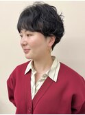 【morio浦和 安齋】刈り上げショートパーマメンズライクショート