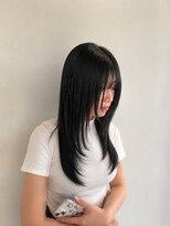 ソヨン 本厚木店(SOYON) 《佐藤遥》韓国風レイヤーカット×ブルーブラック