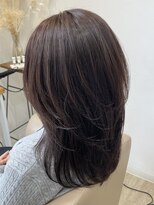 ジュエ ヘアー デザイン(Jue hair design)&nbsp;ハッシュカット/ダークブラウン/顔周りレイヤー/20代/西三河