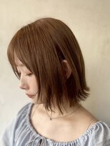 アトリエファゴ ハナミズキ店&nbsp;【Chikano】レイヤーボブ レイヤーカット オレンジベージュ