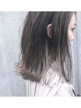 リマ(RIMA) 【RIMA】  切りっぱなしミディアム質感×ハイライトグレージュ