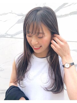 マノハル(MANOHARU) 【わだロング】大人ガーリーミントグリーン シースルーバング