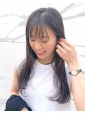 【わだロング】大人ガーリーミントグリーン シースルーバング