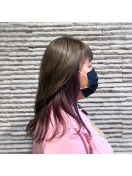 ビス ヘア アンド ビューティー 西新井店(Vis Hair＆Beauty) インナーカラー/イヤリングカラー/ケアブリーチ/ピンク/モテ髪