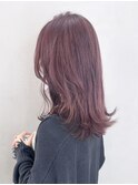 ラベンダーグレージュ_グレージュカラーボブウルフ_ba401201