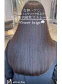 女神ヘア★極サラ毛・透け感100％スノーベージュ