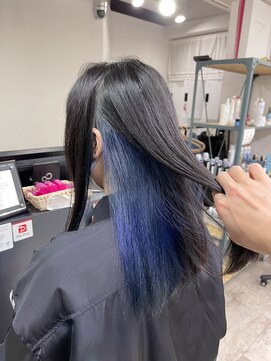 アジールヘア 所沢プロペ通り店(agir hair) インナーブルーロング10代20代30代