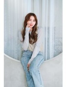 レリーオーファ 六甲(RelyOfa) 大人ロングウェーブ3髪質改善、白髪ぼかし