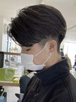センターパートカルマパーマワンカールパーマ韓国ヘアガイルヘア