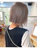 大人可愛い大人美人くすみカラーアッシュグレーベージュ