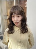 #顔周りレイヤー　#ミディアムヘア