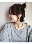 ボブ×ゆるっとアップスタイル