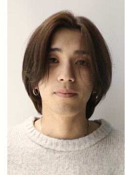 ヘアカロン 熊本本店(Hair CALON) メンズボブブラウンカラーメンズミディアム熊本下通