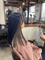 ヤソ(yaso)&nbsp;ブルーにグレーのインナーカラー