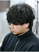 ブルーブラック × シャドウパーマ/20代30代40代