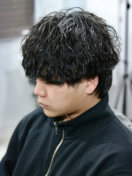 マーズ(MARS) ブルーブラック × シャドウパーマ/20代30代40代