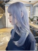 ブリーチ//イメチェン/ホワイトブロンド/外ハネボブ/美髪