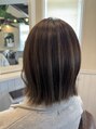 メロウ(Mellow) 切りっぱなし☆ミディアムボブハイライトONカラー♪