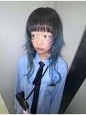 レイヤーロングレイヤーハッシュカット