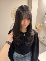 チャプター 問屋町(chapter)&nbsp;透明感ケアオリーブブラウンベージュカラー顔まわりレイヤー韓国