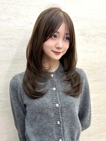 パルス ヨコハマ(PULSE yokohama)&nbsp;ヘーゼルベージュレイヤーカットワンカール顔まわりカット