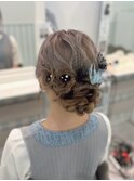 お花アップスタイル