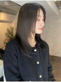 伸ばしかけミディアムレイヤーボブアッシュ