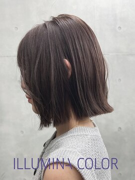 ヘアリゾート粋 新宿三丁目本店 透明感アッシュグレージュ/ショートレイヤーボブ/切りっぱなし