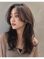 サンク(thank)&nbsp;３０代の上品ショコラベージュ×抜け感ロングレイヤー