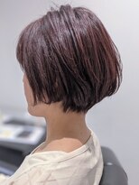 ジエクト 本店(The Ect)&nbsp;ミセススタイル×大人ショート×ワインレッドカラー