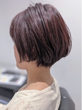 ジエクト 本店(The Ect) ミセススタイル×大人ショート×ワインレッドカラー