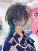 【BOXmico.】クールなウルフショート×ターコイズ★