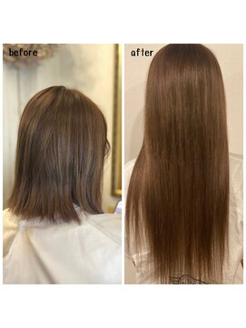 エクステンション キュー(extension Q) プルエクステ/プラチナ毛質52cm(長さおへそ位)100本22,000円