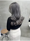 グレー 全頭ブリーチ