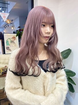 リル 溝の口(LiL) エンドカラー裾カラーピンクブラック